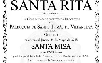 Hoy, bendición de Santa Rita