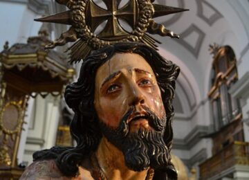 SANTA FE. En restauración Jesús Atado a la Columna