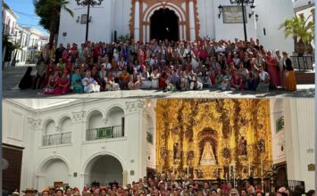 Las rocieras granadinas visitaron a la Blanca Paloma